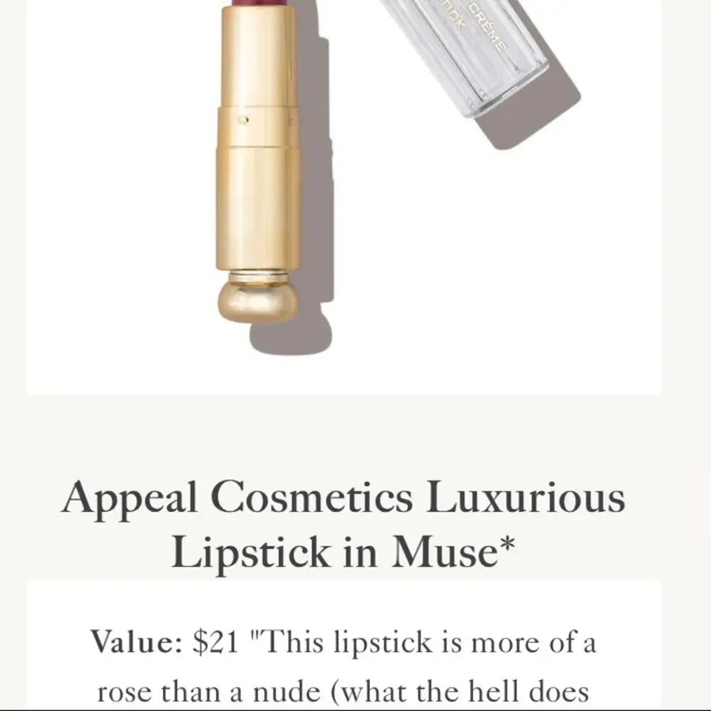 NEW Appeal lipstick in Muse. Rose hue $21